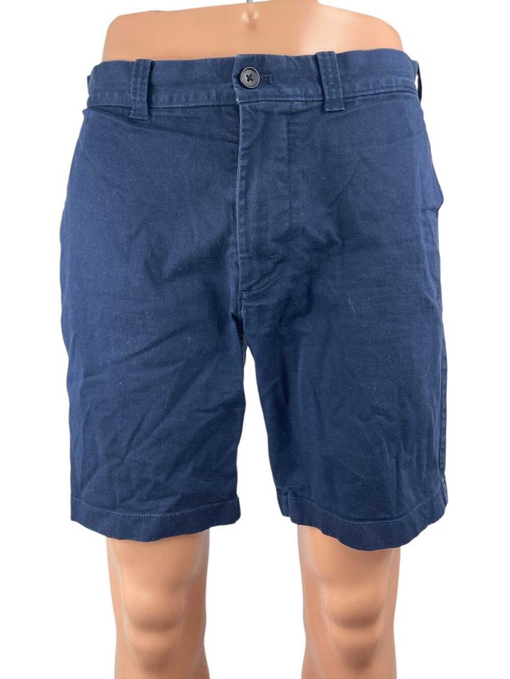 J.Crew Flex Men's Blue High Waist Slim Fit Straight Leg Chino Khaki Shorts Sz 32